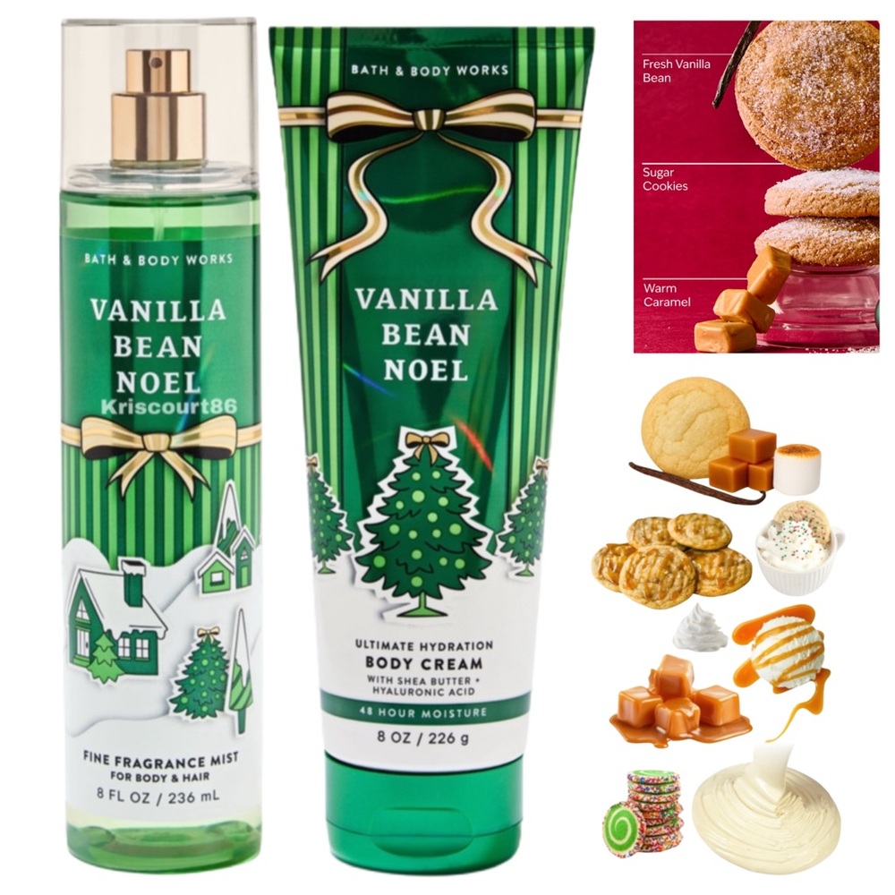 BBW Vanilla Bean Noel 2PC FULL-SIZE SET NEW - Picture 1 of 15